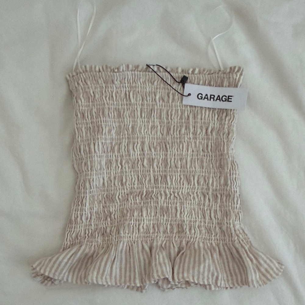 Garage striped tube top